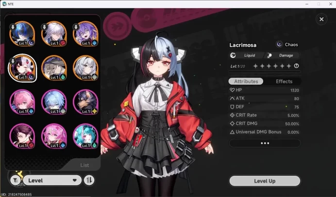 SEA|Hunter Lv 3|5 S-Class/1 Limited [Lacrimosa],Daffodill,Baicang,Fadia,Jiuyuan|6 A-Class|Mc Female|TakeMail Check SS NTE291B