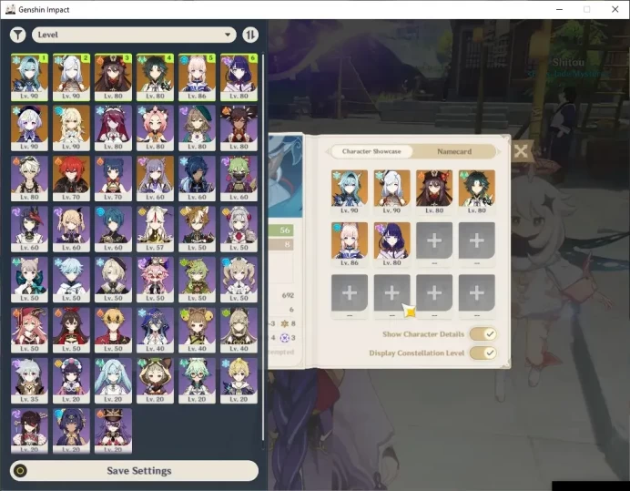 ASIA|AR 56|6 Limited + 3 (*5 Weapon)|Eula,Raiden,Shenhe,HuTao,Xiao,Kokomi|Mc Female|Take Mail|Check SS|GI7195