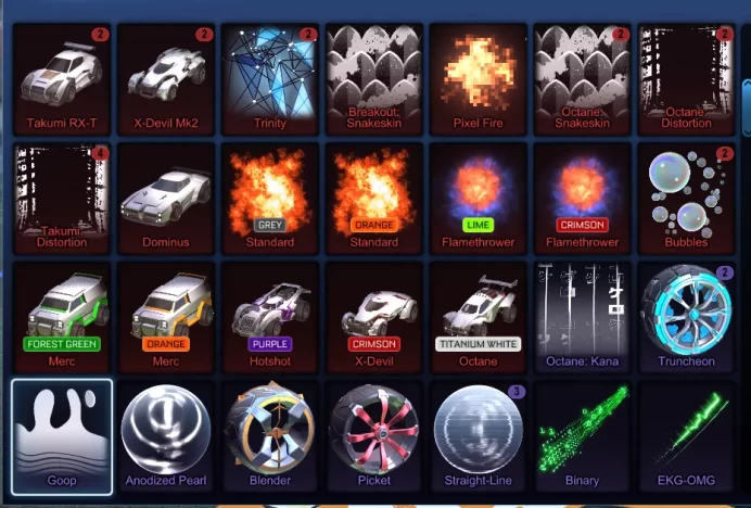 RL352 Acc with TW Octane, Fennec, 30+ Car's, 30+ BM's, Level 1, Platform: Epic Games, PC