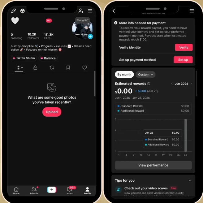 France Monetized Creator Rewards Account – 10K+ Organic Followers | 111K+ Likes | Full Ownership + Verified Clean History | Instant Earnings