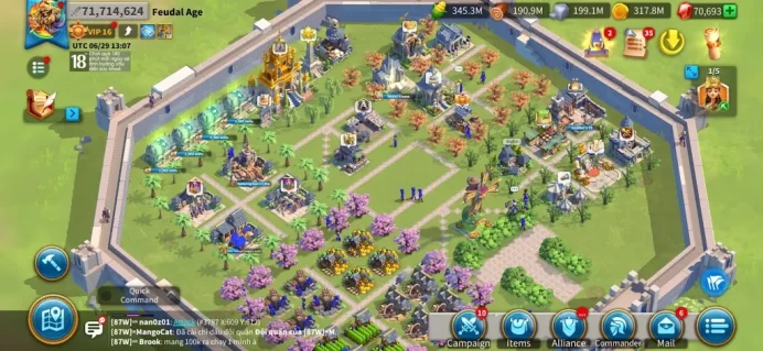 ROK2391: 71M - Vip 16 - 9 Commanders - 35 Passport  - 5M8 Credit  - 1 Skin House - 70k Gems