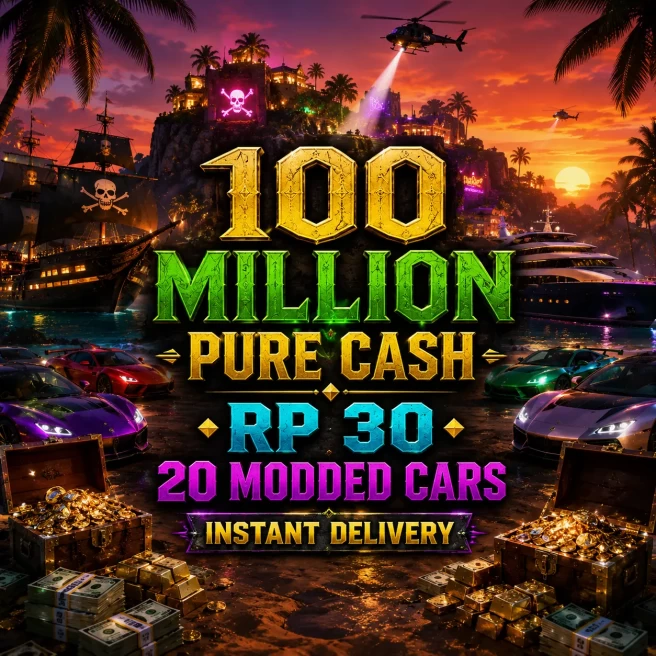 PlayStation 5 ◆ 100 Million Pure Cash ◆ RP 30 ◆ 20 Modded Cars ◆ Instant Delivery ◆ #ARXX9