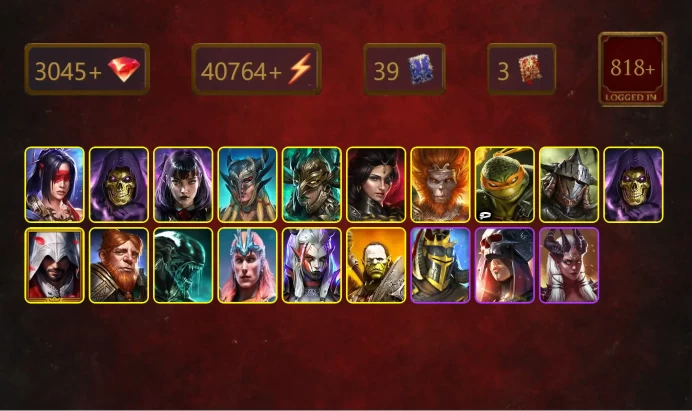 [STARTER]Gnut+Tatsu+Skeletor+Alice+Scyl+Leminisi+Adelyn+Wukong+Michelangelo+Rathalos+Skeletor+Ezio+Xenomorph+Loki+Visix+37Epics