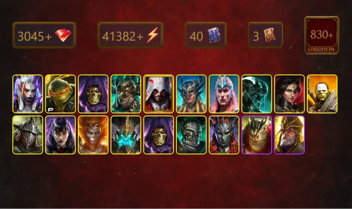 [STARTER]Titus+Folan Silverhart+Visix+Michelangelo+Skeletor+Leminisi+Ezio+Scyl+Loki+Xenomorph+Adelyn+Artak+Rathalos+34Epics