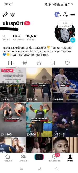 [Code A475] Local France / 1100 Followers + 10k Likes / Very Cheap
