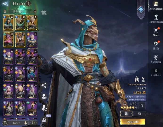 WOR186//24000 Rubies 57000 Energy 31 Legendary Crystal 13 Ancient Crystal 39 Rare Crystal Valara,Ezryn,Trusk,Calypso,Anai PRIME CARD