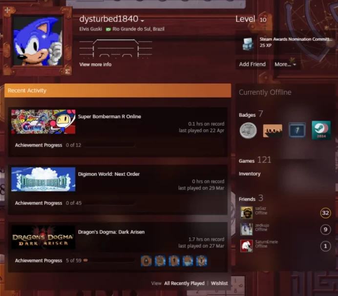 10Lvl Steam-Steam Paid games 121 Game for 1949$-Profile link