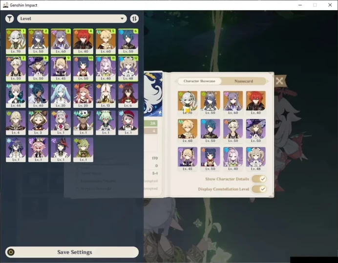 Asia|AR 38|2 Limited Nahida(Sign) + Lauma |Low Main Quest|BD Set|Mc Male|Take Mail|Check SS|GI7224