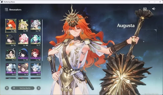 SEA|UL 46|Rank 5|2 Char Limited [Augusta R2 + Sign, Aemeath] + Rebecca|Mc Female|TakeMail WW141B