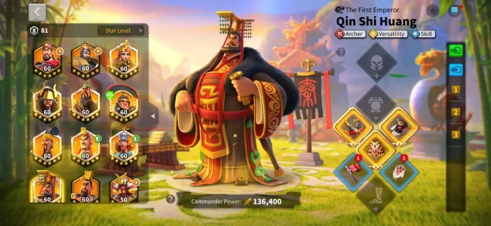 ROK2393: 72M - Vip 15 (50k up vip 16) - 8 Commanders - 44 Passport - 2 Farm - 11k Gems