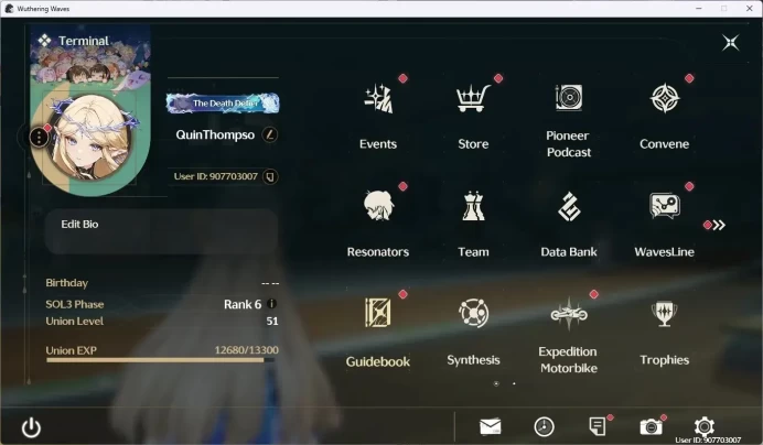 SEA|UL 51|Rank6|2 Char Limited [CartethiaRC6]+Sign,Shorekeeper,Rebecca|1255Astrite|Mc Female|TakeMail WW146B
