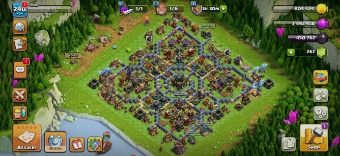 TH 17 Almost Max, 10 Equipment Epic, Defense Max, Hero Max, 7 Hero Skin, Builder Hall Full Max, Lifetime Warranty