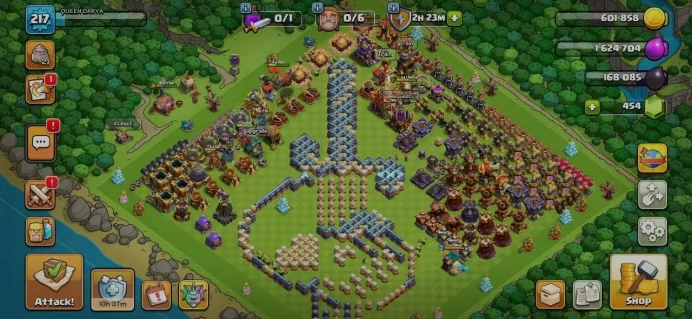 TH 16 Almost Max, 8 Equipment Epic - 3 LV 27, 11 Hero Skin, Hero Max, Defense Max, Wall Max, Guaranteed security