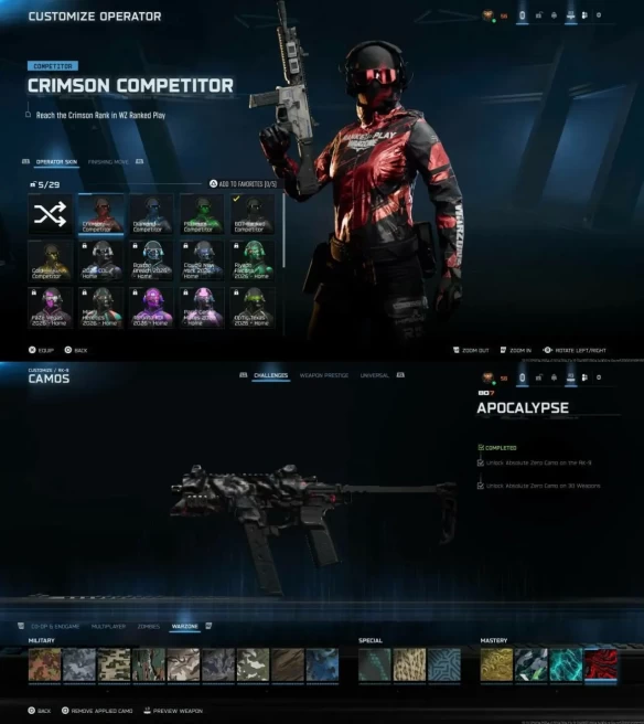 1910 - Warzone 4 - All Platform - Level 56 - Apocalypse 30 - Prestige Master - Rank BO7 - Full Access