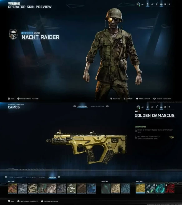 1930 - Warzone 4 - Level 40 - All Platform - 33 Abyss Camo - 33 Operator - Prestige 3