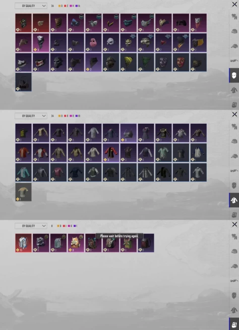 1941 - IOS Android - Level 59 - X Suit Pharoh - Wife Pharoh - 3 Guns Kill Message - Helmet Glacier - backpack Mytich - 1 s Quncquer