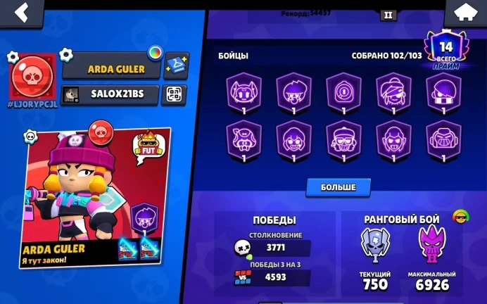 BS1174//Trophies 54557 Brawlers 102