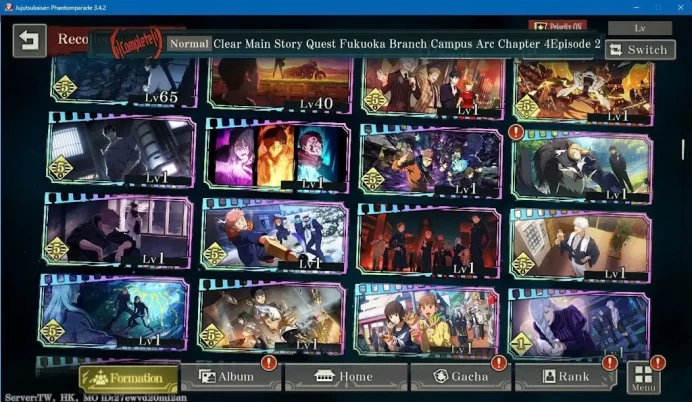 JJK61: Global-TW-HK | Lv62 - 100 k CP| 48 SSR (12limited) - 1k6 cube free