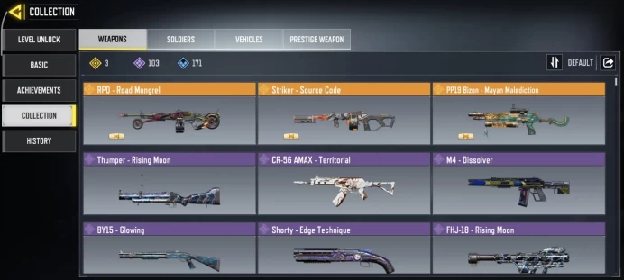 3 legend gun | LVL 212 | Epic gun 103 | character Epic 32 | C: 5k | Code 4383 | Saved:Activision