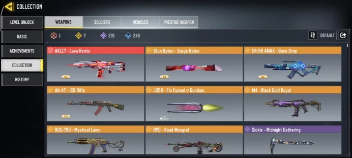 1 mythic gun | 7 legend gun | LVL 219 | Epic gun 201 | character Epic 93 | C: 12k | Code 4386 | Saved:Activision