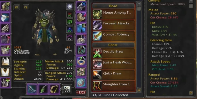 EU Wild Growth Undead Rogue 60 1/2Thunderfury | 1120 GS | 8/9 T3 | Rank 13 | +Priest 60