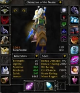 Alliance Spineshatter - Human Priest 70◆Super BiS 2000+ GS Holy / 2100 BH◆4/5 T5◆Primal◆T5 BiS Ring/Cape/Wrist/Boots◆Profs/Attuned