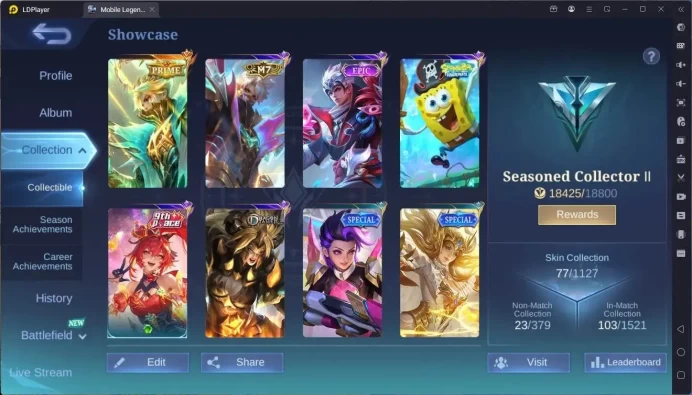 Global |Hero 76|Skin 77|Seasoned|Prime Granger|Spongebob Cyclops|M7 Granger|9th Fanny|Dragon Masha|More Check SS ML2402B