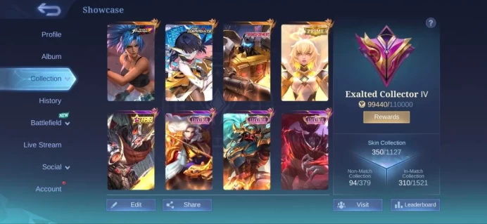Mobile Legends - 350 skins