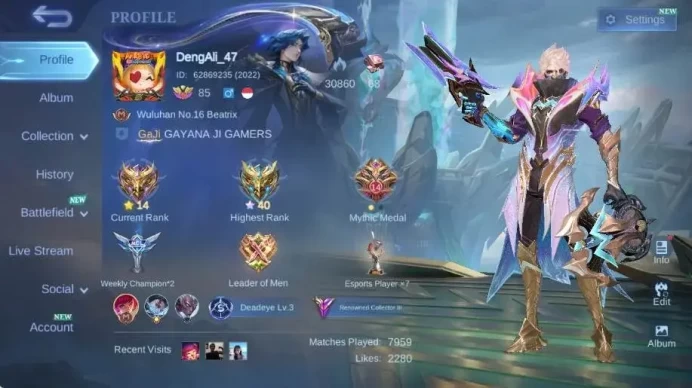 Global|Skin 314|Renowned|KOF Karina,Collector Natalia,Lightborn Fanny+Harith+Granger,Blazing Claude|More Check SS ML2404B