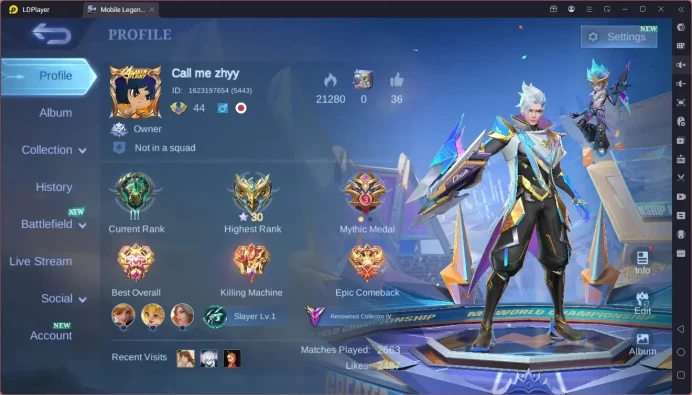 Global |Hero 111|Skin 249|Renowned|KOF Karina|Luckybox Leomord,Selena,Change|CC natalia|M6 Claude|More Check SS ML2409B