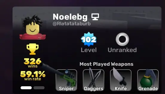 (ROBLOXRIVALS) ROBLOX2859//ACCOUNT WITH RIVALS LVL 102  |  UNRANKED |  30 WEAPONS |  3 SKINS