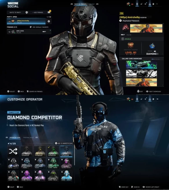 1976 - Warzone , Bo7 ,Bo6 - All Platform - Level 80 - PRESTIGE MASTER - Main Bo6 Guns Max - Starglass Camo - Event Camo - Prestige Master