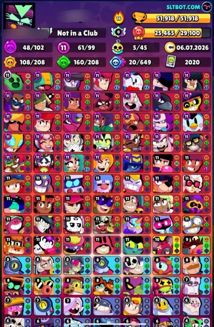 [SAFE DEAL] 52K TROPHY | 99/104 BRAWLER | 3 GOLD SKINS | 61 MAX | 48 HYPER | 276 SKINS RARE | FULL ACCESS | FAST DELIVERY 
