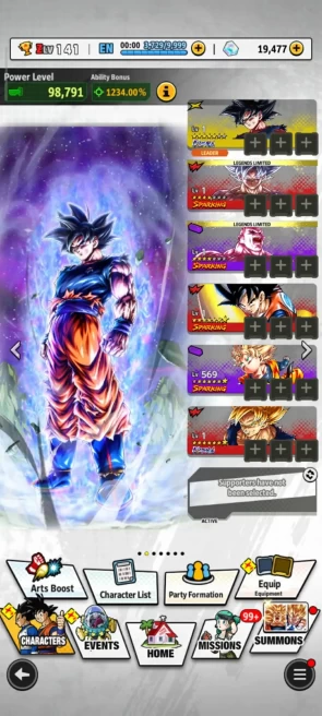 ANDROID ONLY+ 19K Chono Crytals+UL Goku Namek 8S+UL Goku Uis+Some Legends Limited+Event Farm (D286)