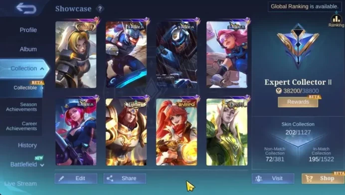 Hero 110|Skin 202|Natalia CC,(Saber,Johnson,Layla,Rafaela)SABER,Tigreal LB,Layla Blazing,Estes DTamer, Etc|Check SS|MLBB2332