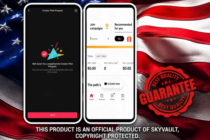 USA ⮞ 5.000+ Real Monetized Followers ⮞ TikTok Shop For Creator ⮞ Creator Pilot Program ⮞ Full Live (PC+Mobile) ⮞ USD Dashboard ⮞