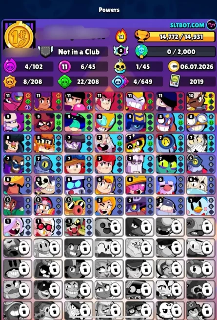 [SAFE DEAL] 15K TROPHY | 45/104 BRAWLER | 6 MAX | 4 HYPER | 53 SKINS | FULL ACCESS | FAST DELIVERY 