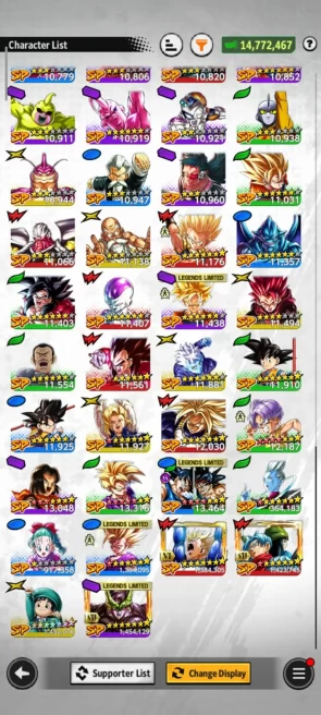 ANDROID+IOS- Team Hybird+LR Trunkgohan Full+Legends Gohan Blue 8s+Gohan pur+GokuBardock 11s+Cell+Have equip+ Event Farm CC (D291)