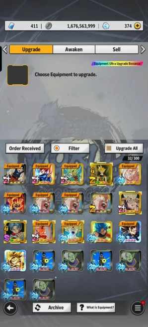 ANDROID+IOS- UL GokuVegeta+LR trunkGohan Full+Legend Gohan pur 8s+Gohan blue+Cell+GokuBardock 10s+Good Equipment+Event Farm CC (D294)