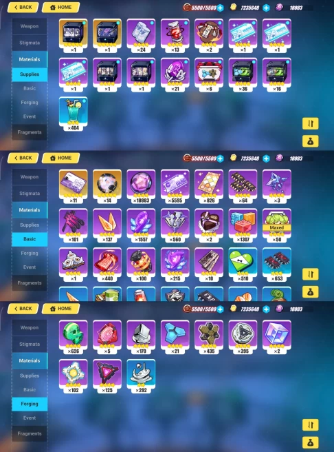HI12//EU Level 80 Silverwing 4/4 with skin, Mei Xentinel 4/4, Coralie dragon 4/4 with spend skin, Songque 4/4, Senadina 3/4 without weapon, HoFi