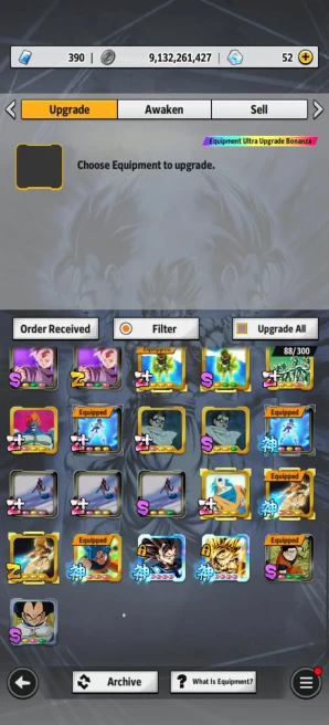 UL New Gogeta 8S+LR TrunkGohan 8S+LR Broly 8S+33 Legends (Android13 10s+Janemba 8s+GokuBardock 8s+GokuHit+Nappa) Good Equip For Team (D295)