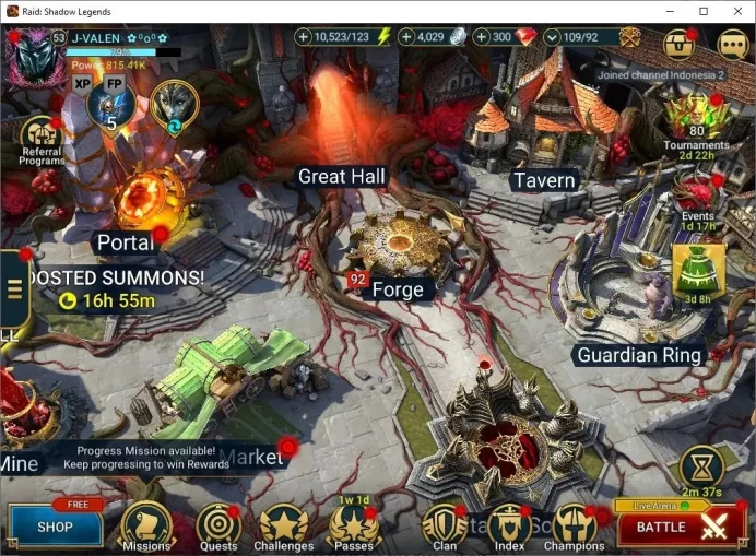 Lv 53|815K Power|10 Legend(Ninja,Artax,Ezio,Alice,Ludex,McAngelo,Loki,Etc)|10K Energy+300 Gems|Plarium(RSL1577)
