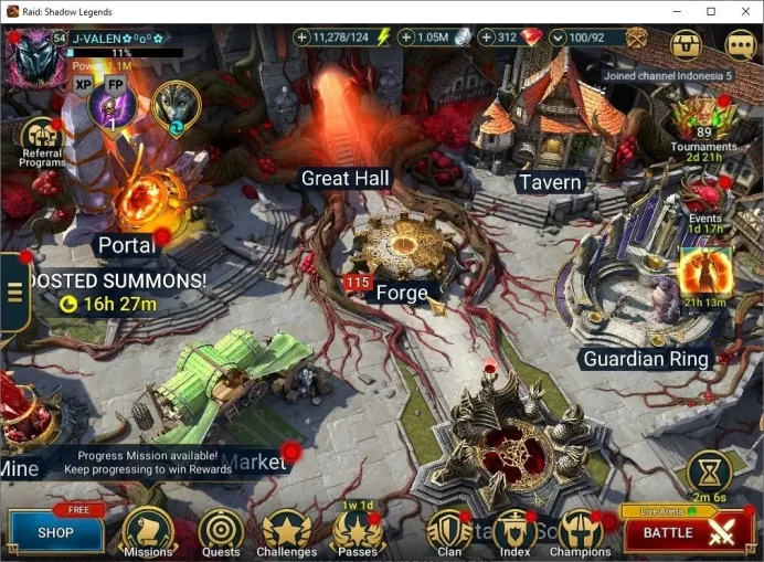 Lv 54|1M Power|14 Legend(Pythion,Ninja,Ezio,Alice,McAngelo,Zavia,Xenomorph,Geomancer,Etc)|11K Energy+312 Gems|Plarium(RSL1579)