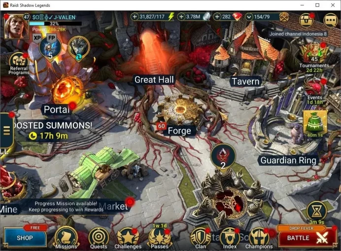 Lv 47|786K Power|1 Mythic[Jintoro]+20 Legend(Ninja,Artax,2 Assasins,McAngelo,Geomancer,Etc)|31K Energy+282 Gems|Plarium(RSL1576)