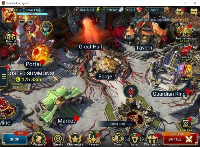 Lv 46|1M Power|19 Legend(Ninja,Artax,Ezio,Mc Angelo,Rae,Wukong,Alice,Etc)|28K Energy+215 Gems|Plarium(RSL1574)