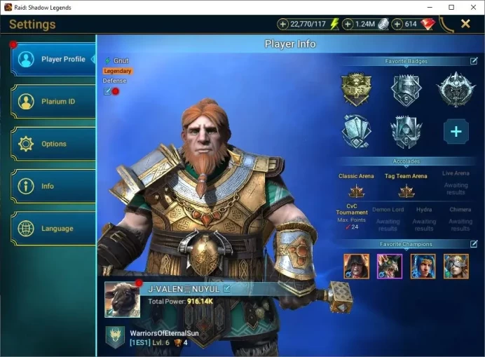Lv 47|916K Power|23 Legend(GNUT,2 Assasins,Ninja,Artax,Mc Angelo,Alice,Xwnomorph,Wukong,Etc)|2,2K Energy|Plarium(RSL1572)
