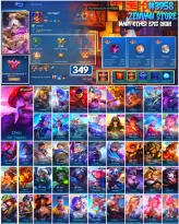#3958  349 Skins  Collector Natalia  KoF Chou & Karina  Stun Chou  Many Limited  Many Epic  Safe Account ✅