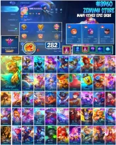 #3960  282 Skins  Prime Granger  SpongeBob & Petrik  KoF Karina  Gara  Many Limited  Many Zodiac  Many Epic  Safe Account ✅