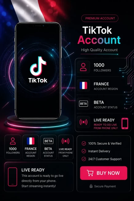  | FRANCE Account Beta Enabled |1000 followers |Full Mail Access |Auto Delivery | Live avaible|