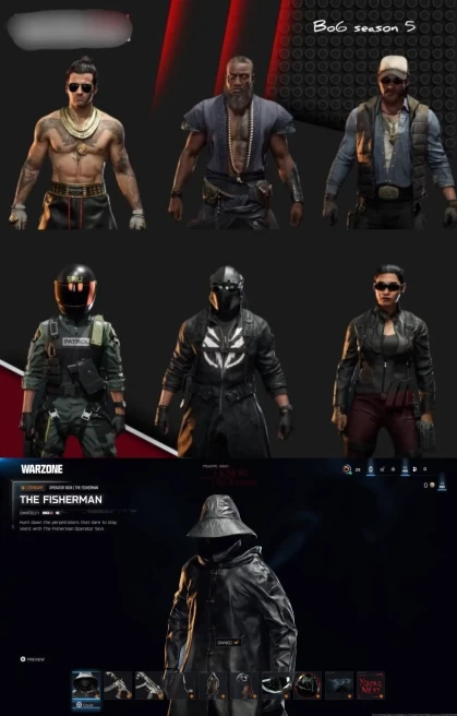 2008 - All Platform - Warzone - Bo6 & Bo7 - Fisher Man - Crimson Rank - 4 Battle Pasess